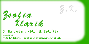 zsofia klarik business card